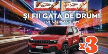 Descoperă zilnic un nou concurs. Câștigă trei mașini Jeep Avenger cu ciocolata ta preferată