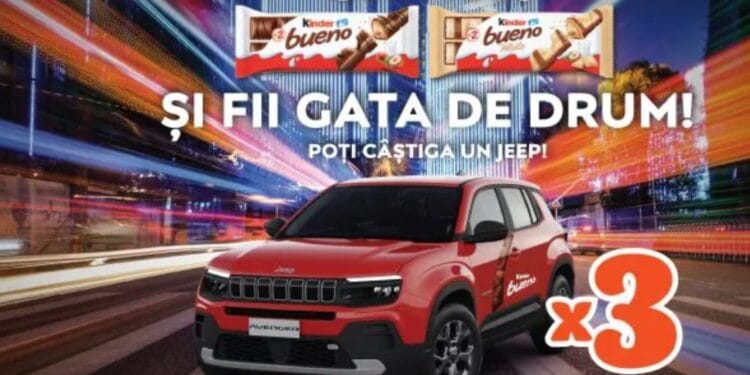 Descoperă zilnic un nou concurs. Câștigă trei mașini Jeep Avenger cu ciocolata ta preferată