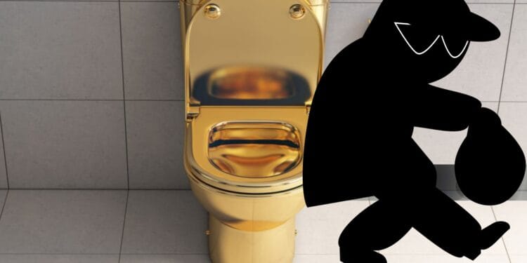 Un hoț a dat lovitura vieții. A furat o toaletă din aur de 18 carate. Prețul WC-ului este șocant