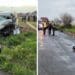 Accident mortal. Dezastru pe șosele. O mașină a „zburat” prin aer peste 100 de metri după un impact frontal