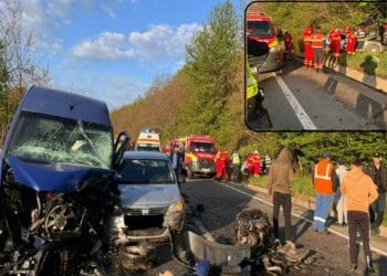 Carnagiu pe șosele. Mulți răniți și o persoană prinsă între fiarele contorsionate