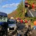 Carnagiu pe șosele. Mulți răniți și o persoană prinsă între fiarele contorsionate