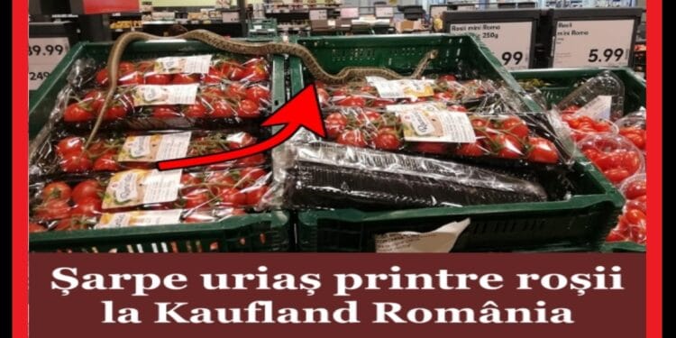 Un șarpe de o jumătate de metru a dat iama în roșiile de la KAUFLAND. Clienții au crezut că au halucinații. Șoc total