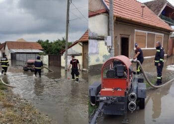 Localități sub ape. Case, curți, beciuri inundate. Trafic blocat din cauza inundațiilor!