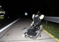 A alergat pe autostradă cu 305 km/h. Audi-ul a fost catapultat într-o zonă împădurită. Un morman de moloz