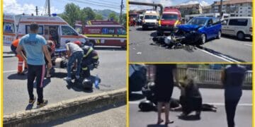 Accident grav. Șoferul unui autovehicul băut zdravăn la volan a băgat în spital un motociclist. Cu ce alcoolemie a fost găsit?