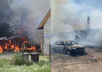 Incendiu devastator. Au ars mai multe locuințe, un cabinet veterinar și un autoturism. Focul a fost pus de câțiva copii!