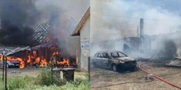 Incendiu devastator. Au ars mai multe locuințe, un cabinet veterinar și un autoturism. Focul a fost pus de câțiva copii!