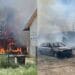 Incendiu devastator. Au ars mai multe locuințe, un cabinet veterinar și un autoturism. Focul a fost pus de câțiva copii!