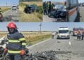 Salvarea cu elicopterul pe șosele. Mai multe persoane moarte și câțiva răniți, în urma unui accident rutier foarte grav