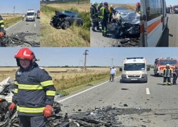 Salvarea cu elicopterul pe șosele. Mai multe persoane moarte și câțiva răniți, în urma unui accident rutier foarte grav