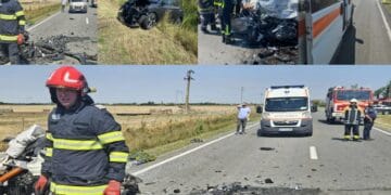Salvarea cu elicopterul pe șosele. Mai multe persoane moarte și câțiva răniți, în urma unui accident rutier foarte grav