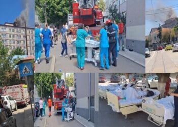 Spitalul groazei. Mame evacuate cu tot cu paturi, sub copaci. Bebeluși din incubatoare scoși din unitatea spitalicească. Panică majoră!