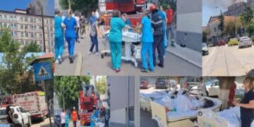 Spitalul groazei. Mame evacuate cu tot cu paturi, sub copaci. Bebeluși din incubatoare scoși din unitatea spitalicească. Panică majoră!