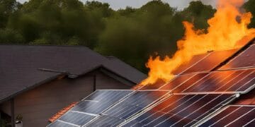 Panourile solare au mai creat pagube. Încă un incendiu a izbucnit din cauza unui scurtcircuit! Garajul a fost mistuit de flăcări!