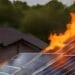 Panourile solare au mai creat pagube. Încă un incendiu a izbucnit din cauza unui scurtcircuit! Garajul a fost mistuit de flăcări!