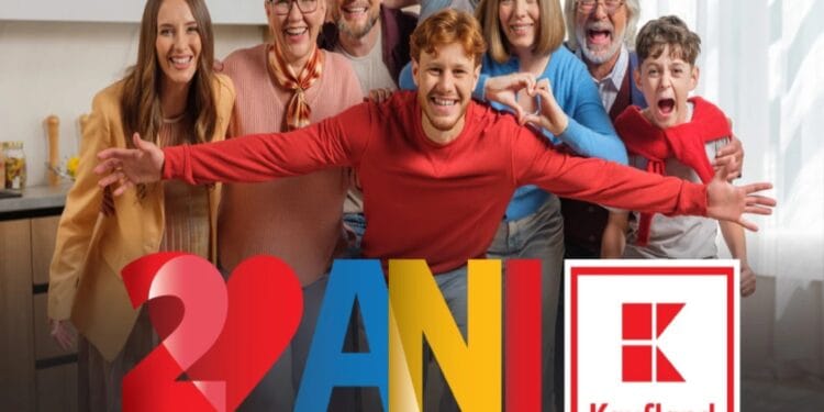 Vecine. Stai cu ochii pe toate supermarketurile Kaufland din România. Împlinesc 20 de ani și pompează GRATIS în toți clienții!
