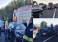 Accident grav. Șase mașini lovite în lanț pe un drum tranzitat. Blocaj în trafic!