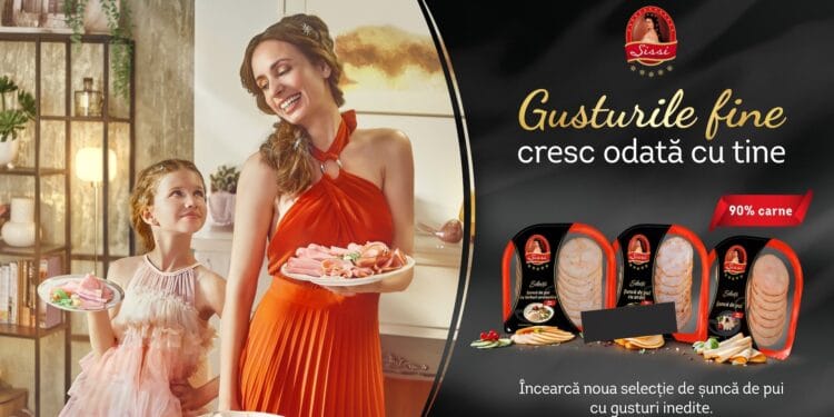 Caroli Foods Group lansează gama Sissi. Selecții cu fițe: șuncă de pui în combinații inedite