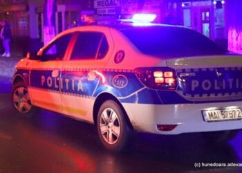 Un bărbat a intrat cu mașina în sediul Poliției! A avariat mai multe autoturisme și a rupt bariera! Șoferul avea o alcoolemie foarte mare!