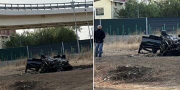 Caz șocant. O mașină a sărit de pe un pod și a ars ca o torță! Șoferul s-ar fi certat cu noua iubită, era divorțat!