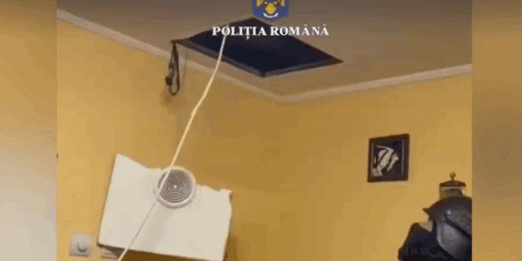 S-a ascuns într-o gaură din tavan sperând să scape de mascați! La descinderi polițiștii au pus mâna pe doi urmăriți național!