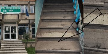 Scandal de proporții la Spital. Un pacient a murit după ce o bucată din treapta unei scări s-ar fi rupt, iar el s-a lovit de beton
