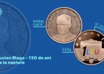 BNR lansează prima monedă tricoloră din România, dedicată lui Lucian Blaga! Va fi emisă în maximum 5.000 de exemplare!