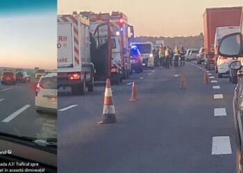 Blocaj pe Autostrada A3! Traficul spre București, paralizat în această dimineață! Accident în lanț cu mai multe mașini implicate!