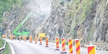 Restricții de trafic pe DN 7 până la sfârșitul anului! Vor fi realizate lucrări de consolidare a terasamentului și reparații a părții carosabile!