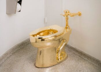 O toaletă din aur, semnată de Maurizio Cattelan, va fi scoasă la licitație! A fost evaluată la 10 milioane de dolari!
