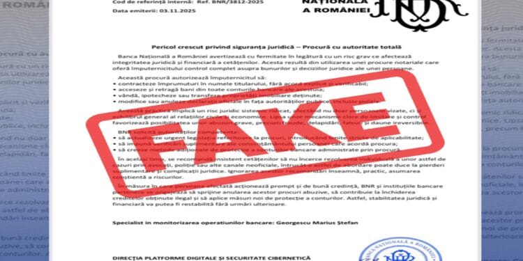 Guvernatorul BNR avertizează: un document care circulă online, atribuit instituției, este fals