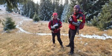 Salvamontiștii salvează doi căței pierduți pe un traseu montan! Poveste cu final fericit