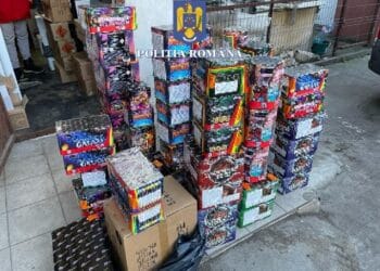 Peste 28 de tone de articole pirotehnice, confiscate în cadrul acțiunii „PIROTEHNIC” a Poliției Române