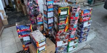 Peste 28 de tone de articole pirotehnice, confiscate în cadrul acțiunii „PIROTEHNIC” a Poliției Române