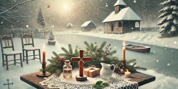 Boboteaza! Fetele „vorbesc” cu râul Iordan, iar gospodăriile sunt sfințite pentru belșug și sănătate!