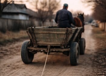 Cruzime extremă! Bărbat reținut după ce ar fi omorât un câine, târându-l legat de o căruță!