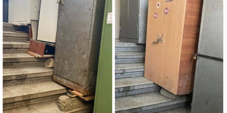 „Bombă cu ceas” la Brigada Rutieră! Fișete sprijinite cu bolovani pe holuri, avertisment dur al sindicaliștilor!