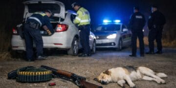 Arestat după ce a împușcat mortal un câine! Tânăr prins băut la volan și cu armă fără autorizație!