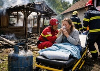 Explozie de butelie! Femeie de 45 de ani, cu arsuri grave la față și mâini, transportată la spital!