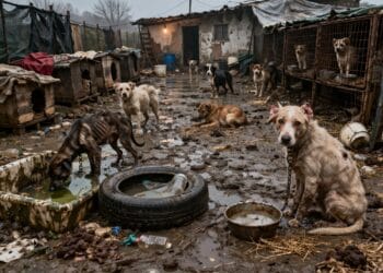 Orori descoperite de oamenii legii! 43 de câini ținuți în condiții improprii, mutilați de proprietar. Dosar penal deschis de polițiști