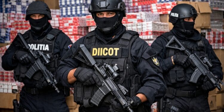 Rețea de contrabandă cu țigări destructurată: 32 de percheziții în trei județe. Liderul grupării este căutat de anchetatori