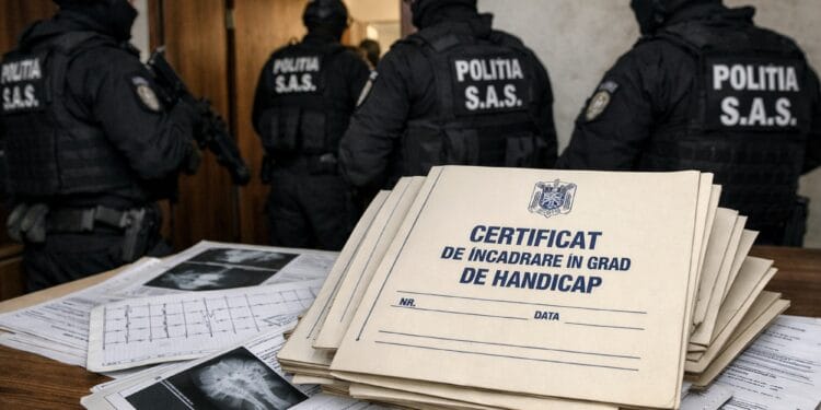 Percheziții de amploare! Rețea de certificate false de handicap, prejudiciu de peste 1,3 milioane de lei