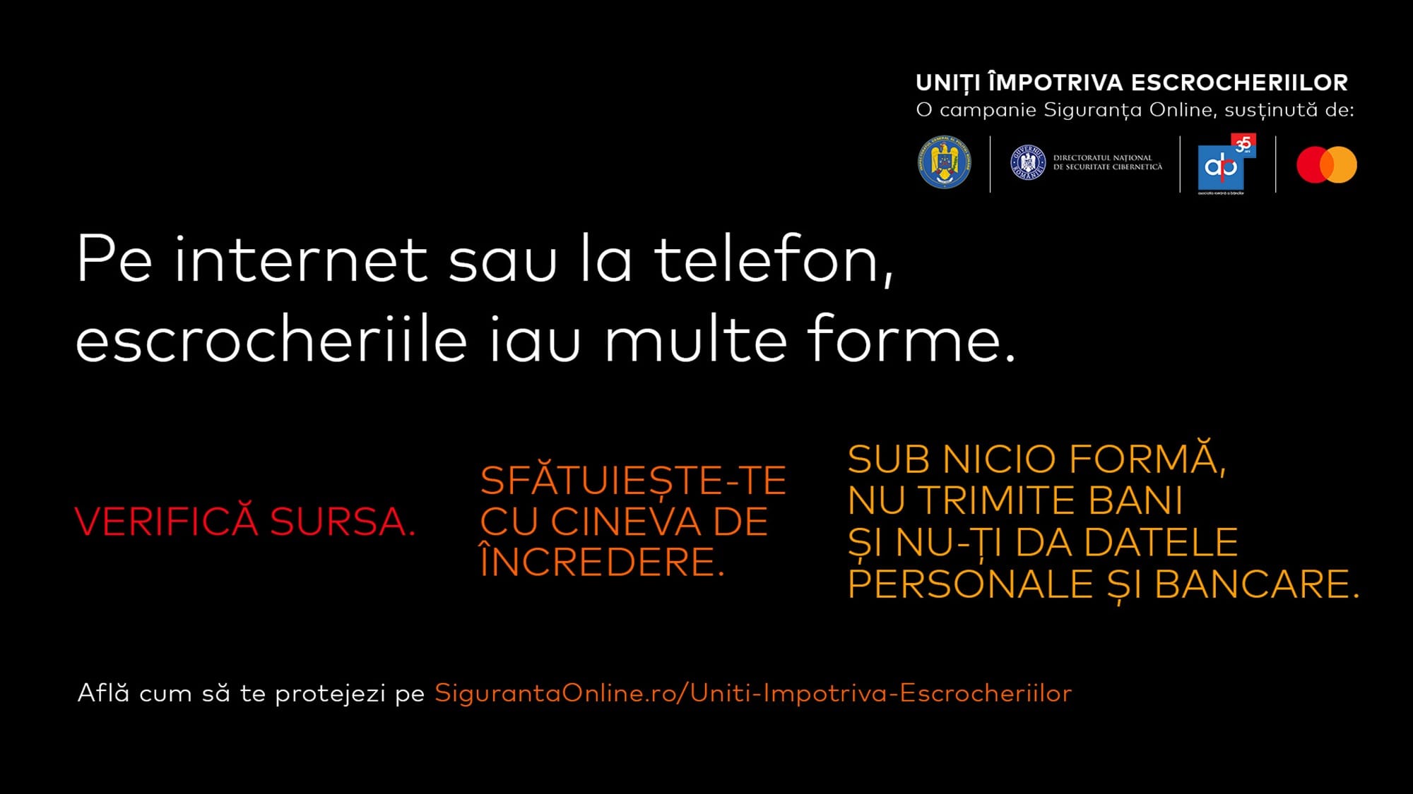 Atenție la escrocherii! Poliția, băncile și DNSC lansează o campanie națională: fraudele online au explodat