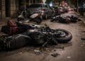 Motociclete răsturnate în miez de noapte! Un bărbat de 61 de ani, prins în flagrant de polițiști!