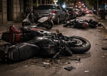 Motociclete răsturnate în miez de noapte! Un bărbat de 61 de ani, prins în flagrant de polițiști!