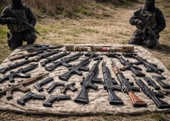 Arme ascunse după pietre, pe marginea drumului: rețea destructurată, trei bărbați trimiși în judecată