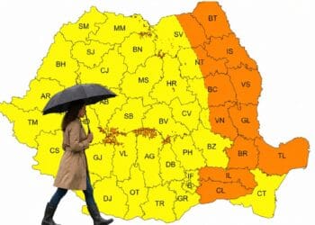 Cod galben și portocaliu de vânt în toată țara: rafale de până la 120 km/h la munte! 