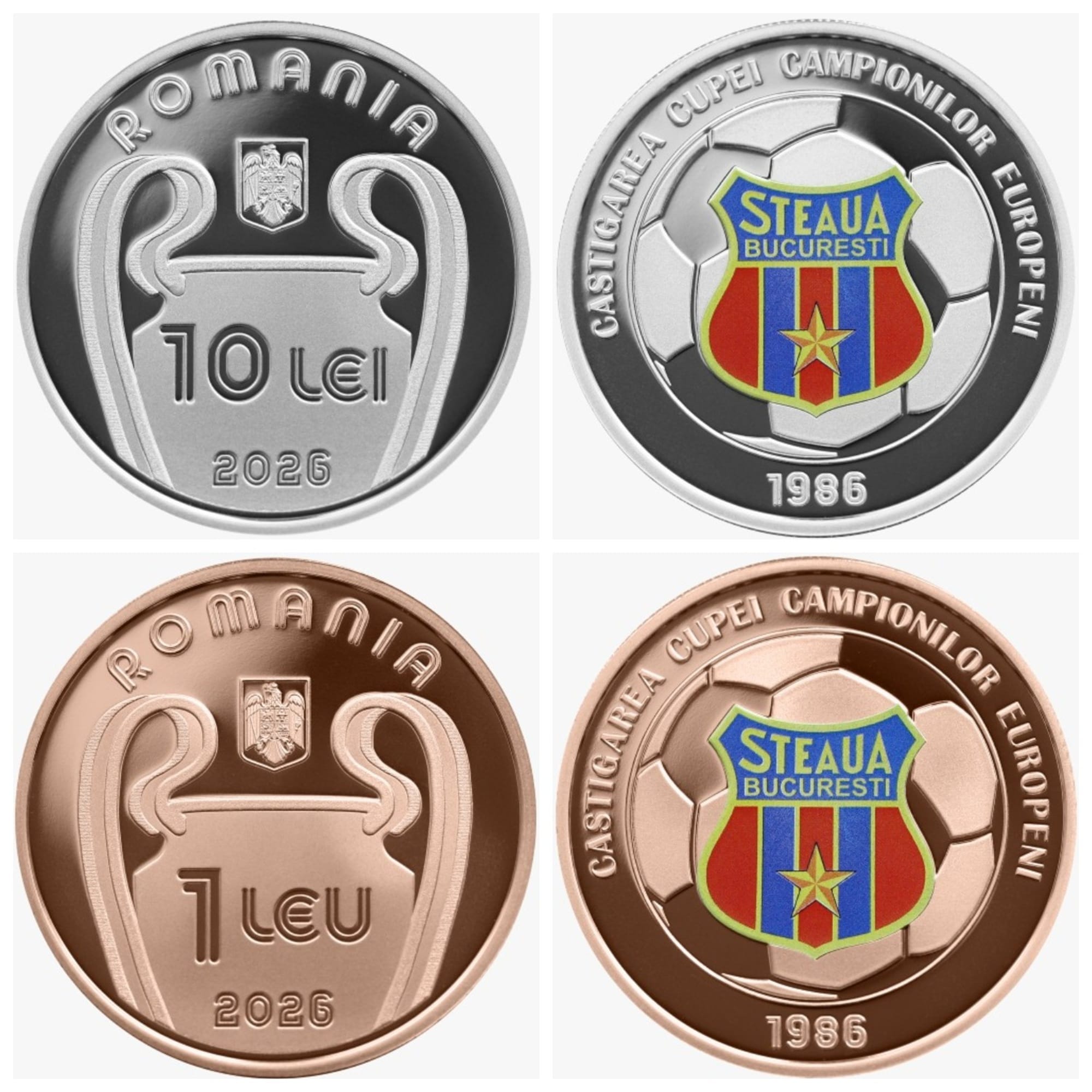 BNR lansează monede dedicate performanței istorice a Stelei din 1986! Ediție limitată, cu valoare numismatică și simbolică!