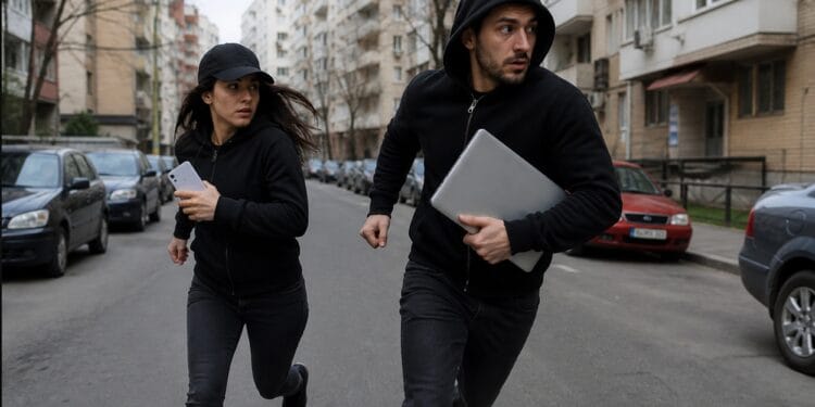 Percheziții după un furt! Telefon și laptop sustrase, bani transferați din contul victimei!
